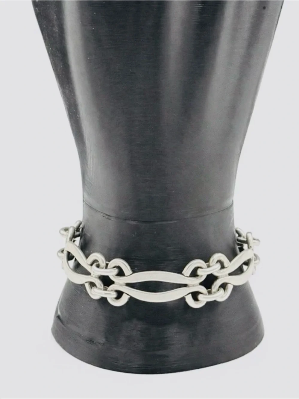 Vintage Mexico ATI Sterling Silver 925 Scroll Link Toggle Bracelet 7.5” 29.24 GR